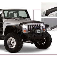 Bushwacker 07-18 Jeep Wrangler Trail Armor Hood and Tailgate Protector Excl Power Dome Hood - Black