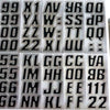 Hardline Snowmobile Lettering Registration Kit 2 in. - 500 Black/Silver