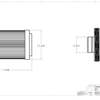 Aeromotive In-Line Filter - (AN -8 Male) 10 Micron Fabric Element Bright Dip Black Finish