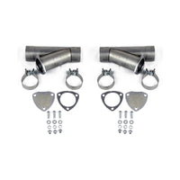 Granatelli 2.5in Aluminized Mild Steel Manual Dual Exhaust Cutout w/Slip Fit & Band Clamps