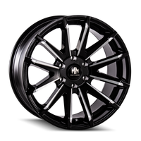 Mayhem 8109 Crossfire 20x9.5 / 6x139.7 BP / 25mm Offset / 106mm Hub Black w/ Milled Spokes Wheel