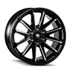 Mayhem 8109 Crossfire 20x9.5 / 6x139.7 BP / 25mm Offset / 106mm Hub Black w/ Milled Spokes Wheel