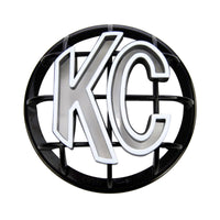 KC HiLiTES 5in. Round ABS Stone Guard for Apollo Lights (Single) - Black w/White KC Logo