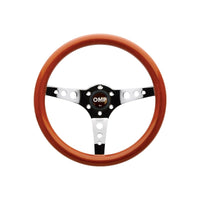 OMP Mugello Wooden Steering Wheel 350mm Handgrip Oval25X23mm