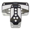 NRG Aluminum Sport Pedal A/T - Black w/Silver Carbon