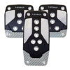 NRG Aluminum Sport Pedal M/T - Black w/Silver Carbon