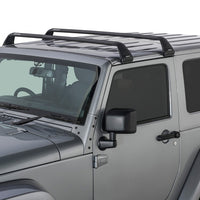 Rhino-Rack 07-22 Jeep Wrangler JK/JL 2 Door Hard Top Vortex SG 2 Bar Roof Rack - Black