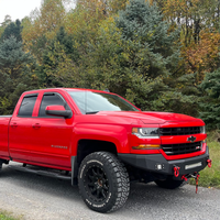 Fishbone Offroad 07-18 Chevrolet Silverado 1500/2500/3500 Double Cab Oval Side Steps -Black Textured