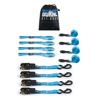 Borne Off-Road Medium-Duty Ratchet Tie-Down Kit (4-Pack) Blue