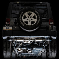 AWE Tuning 07-18 Jeep Wrangler JK/JKU 3.6L Tread Edition Axle-Back Dual Exhaust - Diamond Black Tips