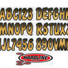 Hardline Boat Lettering Registration Kit 3 in. - 200 Beige/Black