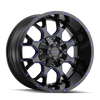 Mayhem 8015 Warrior 20x9 / 8x165.1 BP / 0mm Offset / 130.8mm Hub Black w/ Prism Blue Wheel