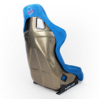 NRG FRP Bucket Seat ULTRA Edition - Large (Blue Alcantara/Gold Glitter Back)