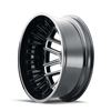 Mayhem 8107D Cogent Dually 22x8.25/8x210 BP/-232mm Offset/154.2mm Hub Black w/ Milled Spokes Wheel