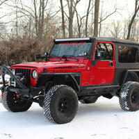 Fishbone Offroad 97-06 Jeep Wrangler TJ Steel Tube Fenders Front 3In Flare - Blk Textured Powdercoat