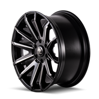 Mayhem 8109 Crossfire 20x9.5 / 5x139.7 BP / 10mm Offset / 108mm Hub Black w/ Milled Spokes Wheel