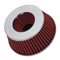 Spectre Adjustable Conical Air Filter 2-1/2in. Tall (Fits 3in. / 3-1/2in. / 4in. Tubes) - Red