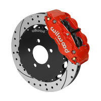 Wilwood Narrow Superlite 6R Front Big Brake Kit 12.88in Drilled Red 05-11 Ford Crown Victoria